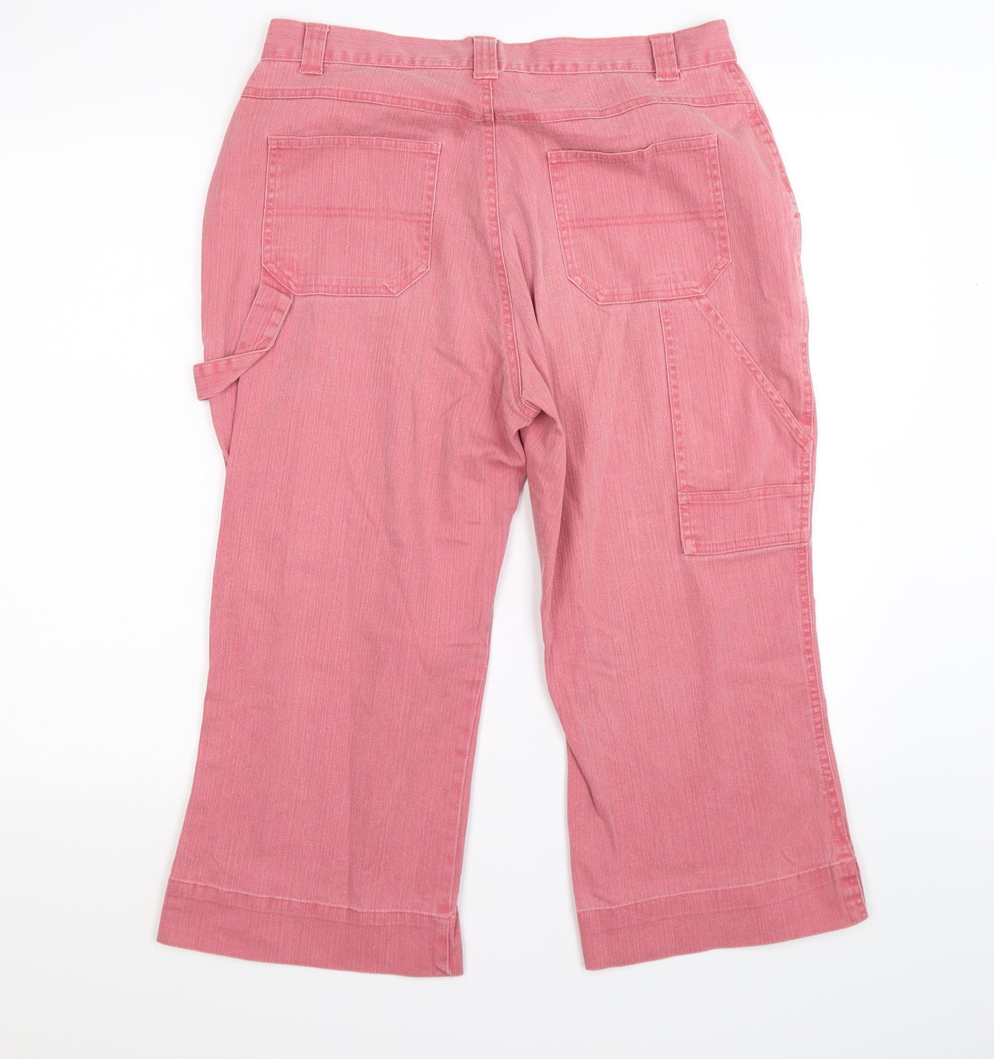 Classics Womens Red  Denim Cargo Shorts Size 14