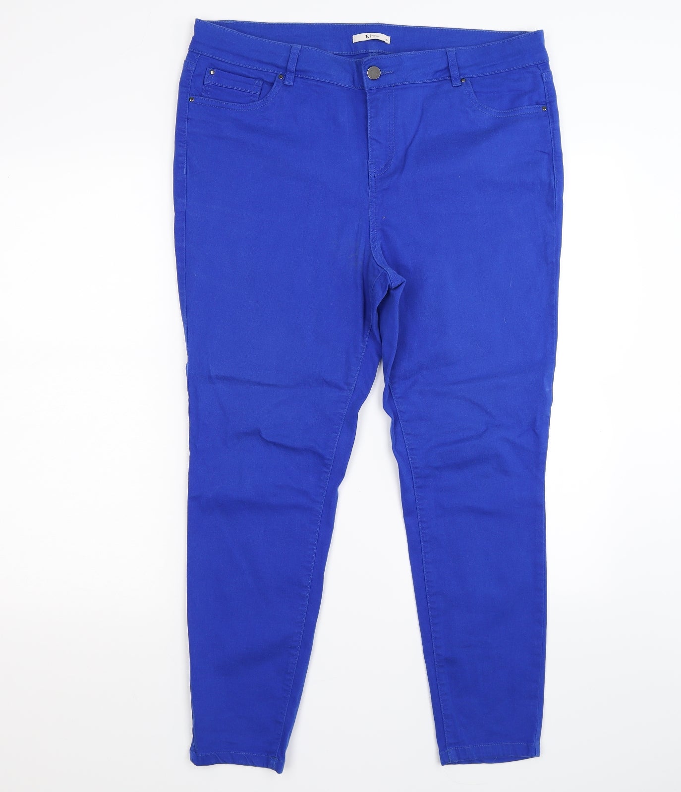 TU Womens Blue  Denim Skinny Jeans Size 16 L26 in