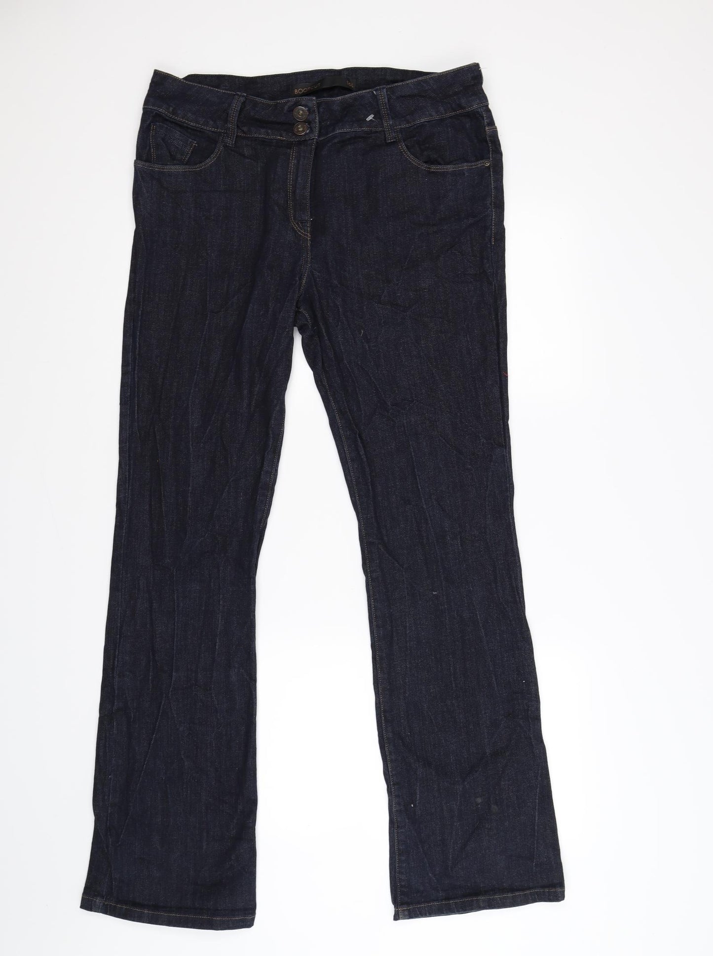 NEXT Womens Blue  Denim Bootcut Jeans Size 16 L32 in