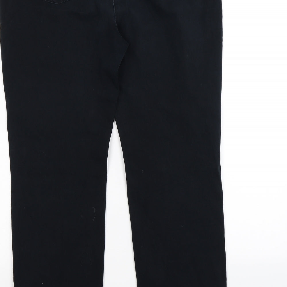 Marks and Spencer Womens Blue  Denim Straight Jeans Size 14 L27 in
