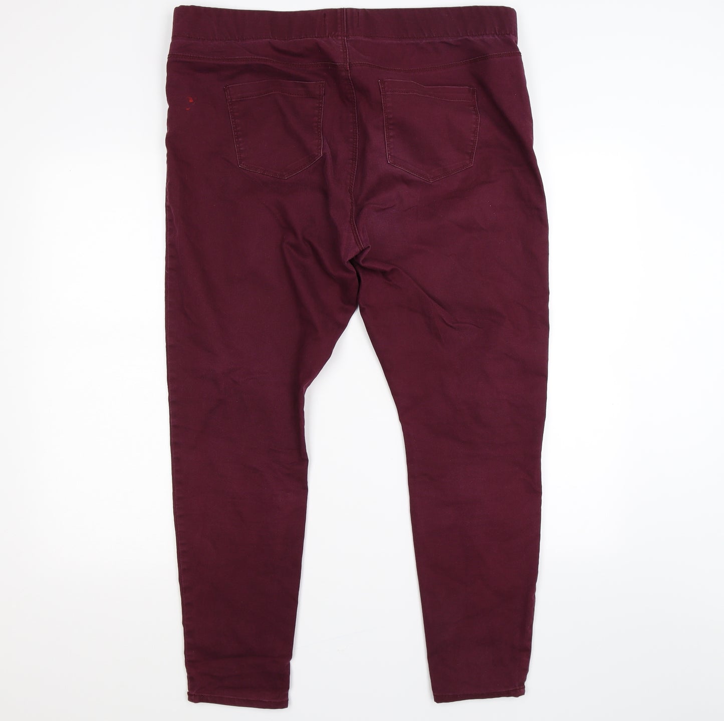 /Denim Womens Red  Denim Jegging Leggings Size 18 L25 in