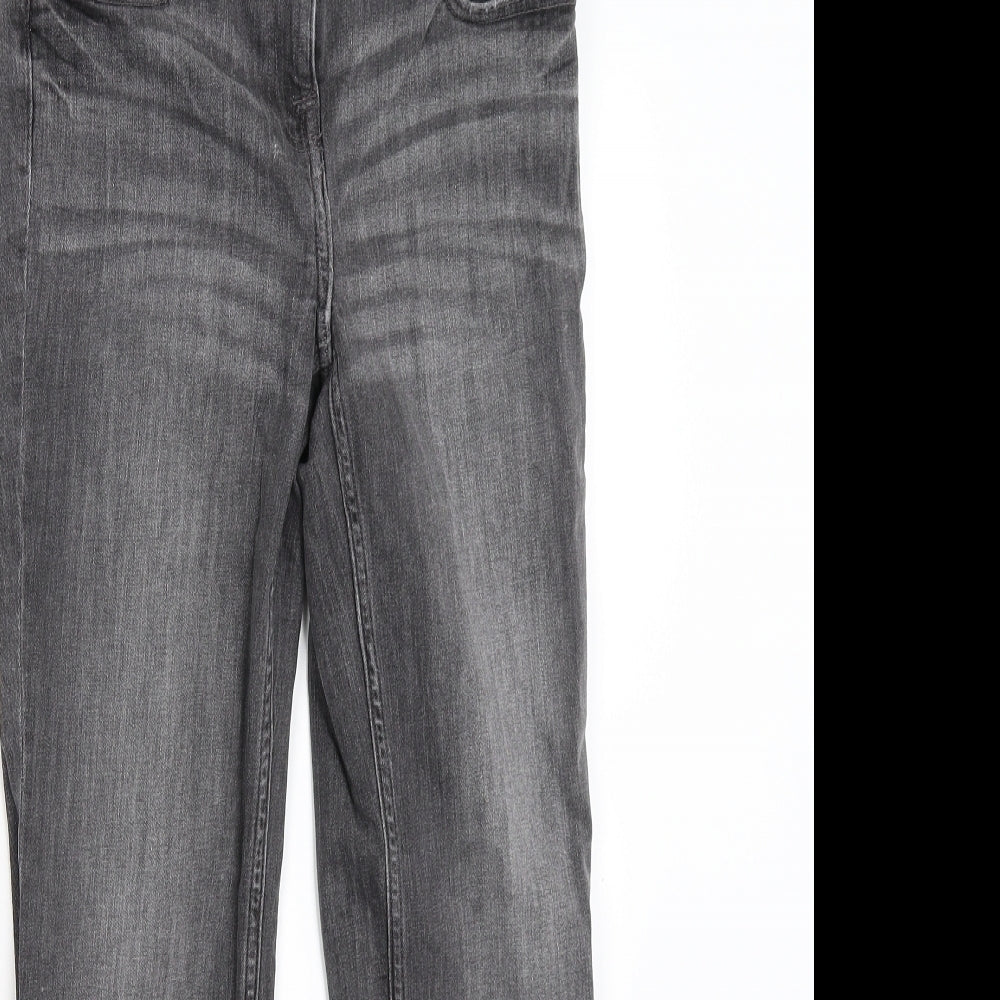 NEXT Womens Grey  Denim Straight Jeans Size 8 L26 in