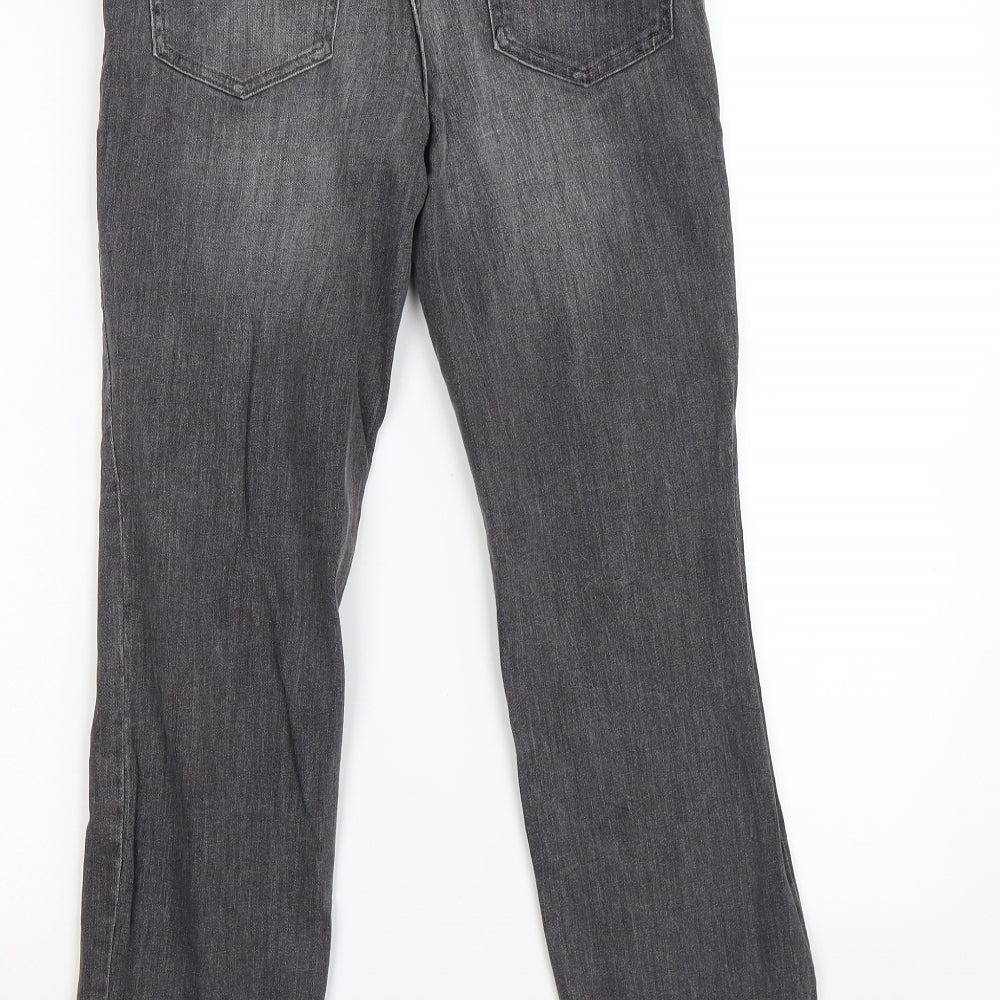 NEXT Womens Grey  Denim Straight Jeans Size 8 L26 in