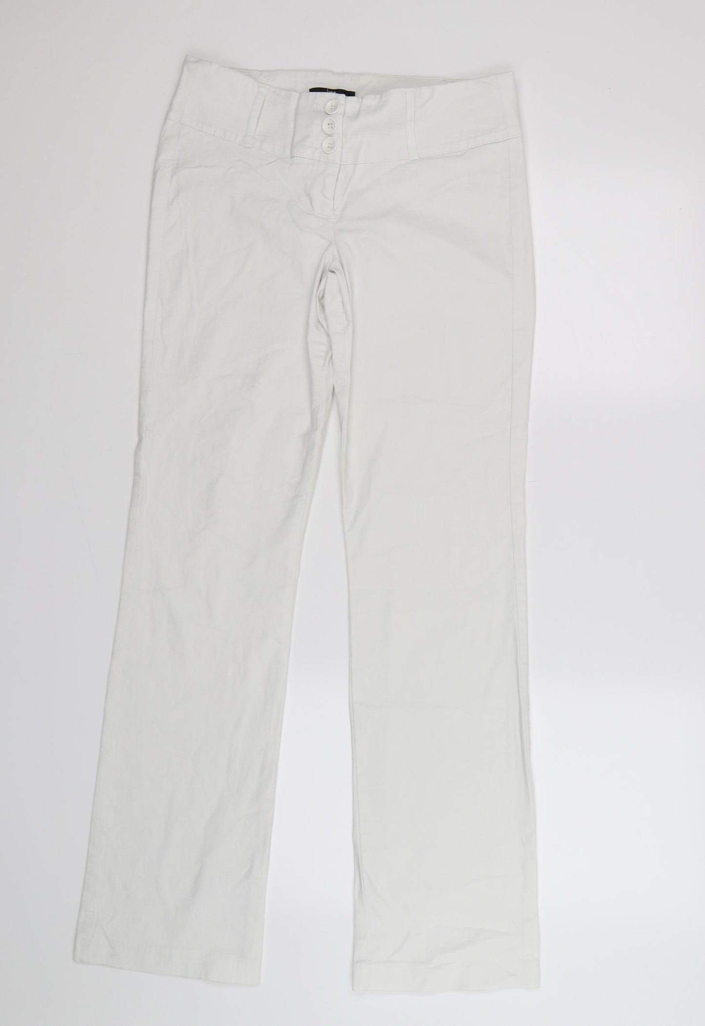 Jane Norman Womens White   Bootcut Jeans Size 12 L29 in
