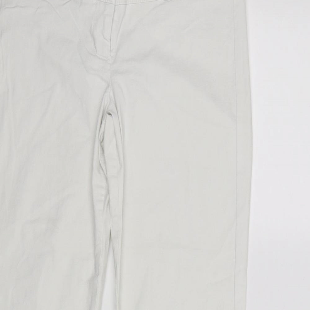 Jane Norman Womens White   Bootcut Jeans Size 12 L29 in