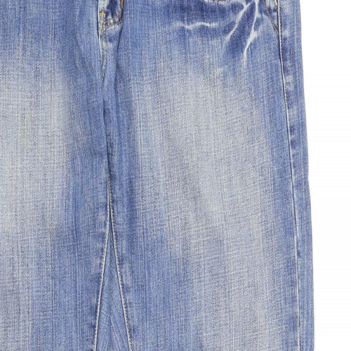 Dorothy Perkins Womens Blue  Denim Straight Jeans Size 16 L29 in