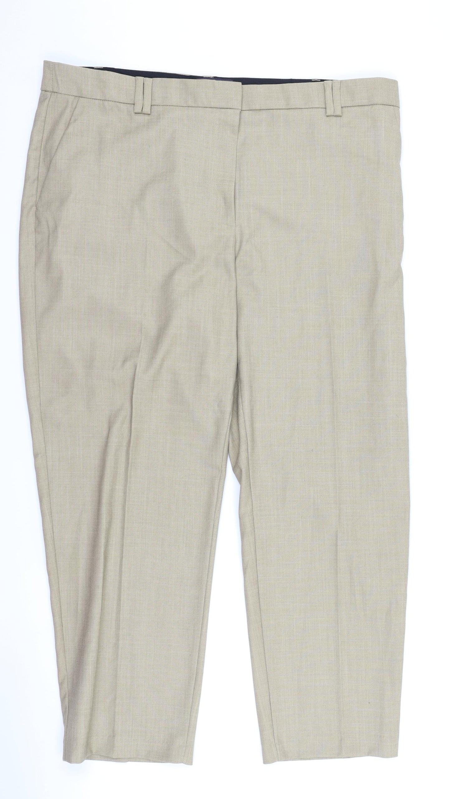 Marks and Spencer Womens Brown   Trousers  Size 18 L26 in