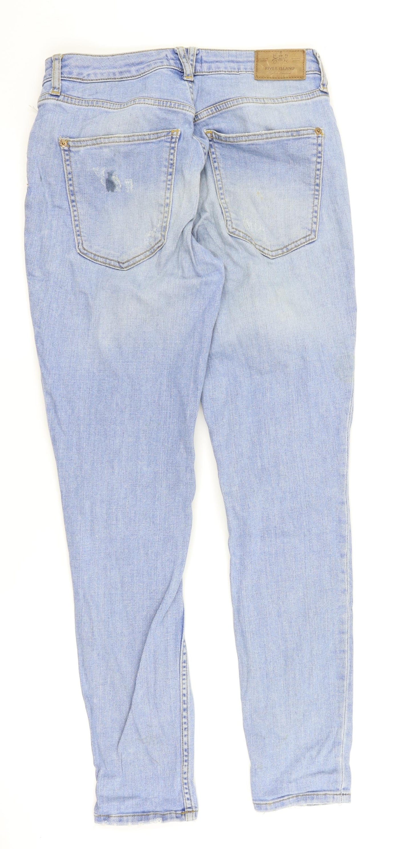 River Island Womens Blue  Denim Mom Jeans Size 8 L28 in