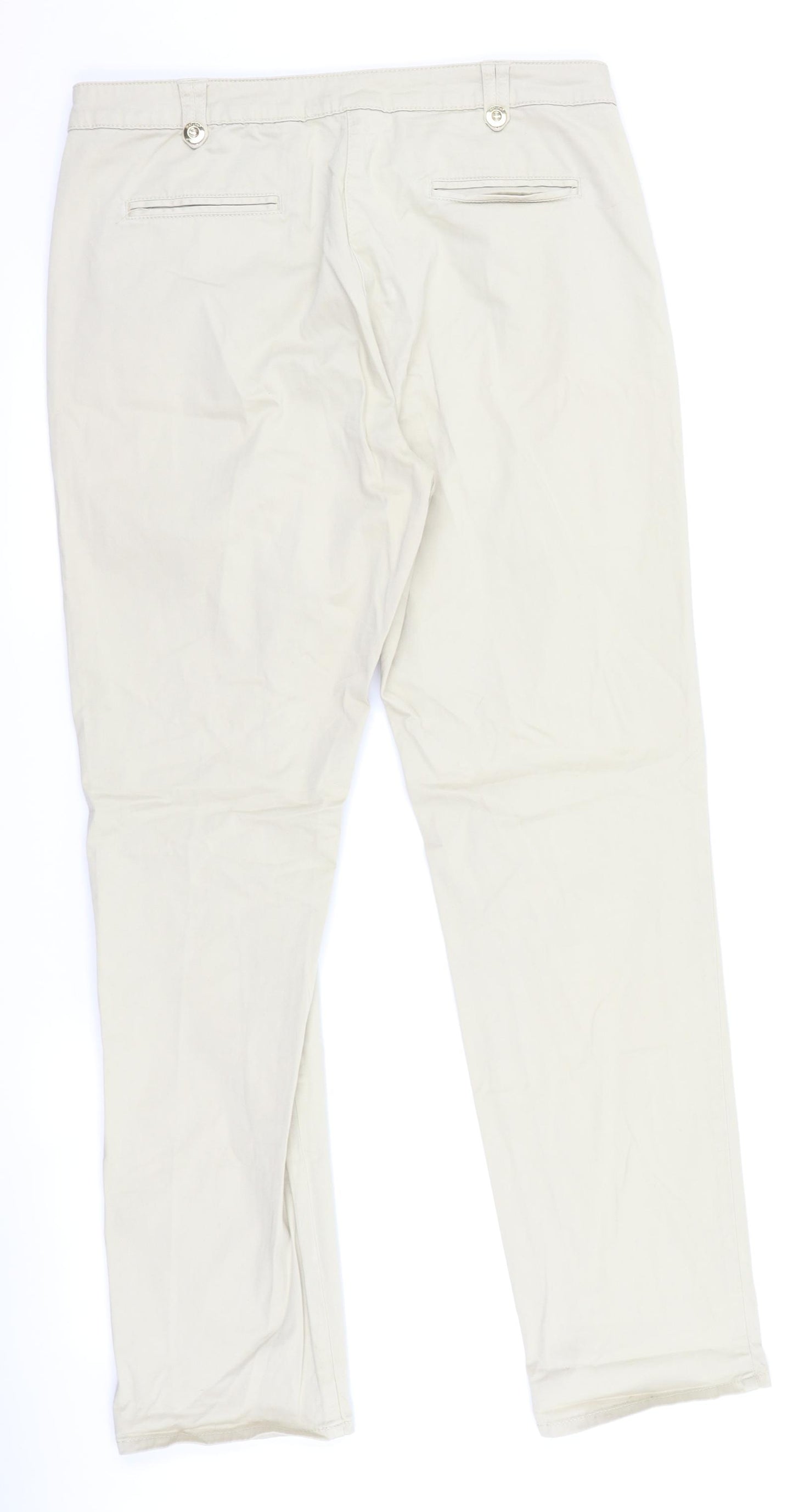 Per Una Womens Brown   Chino Trousers Size 34 L29 in