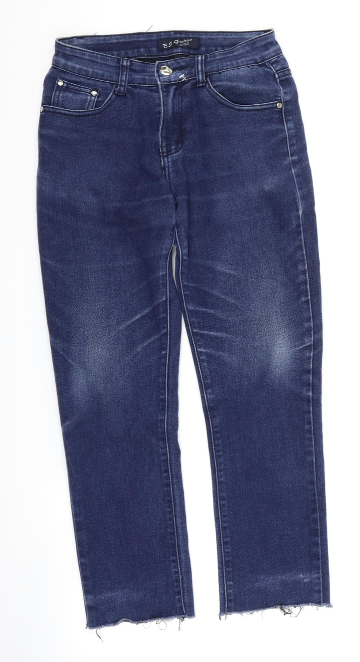 BS Fashion Womens Blue  Denim Capri Jeans Size 28 in L26 in
