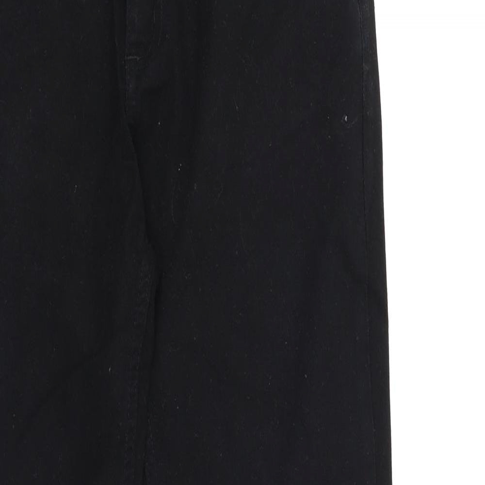 Preworn Womens Black  Denim Straight Jeans Size 10 L30 in