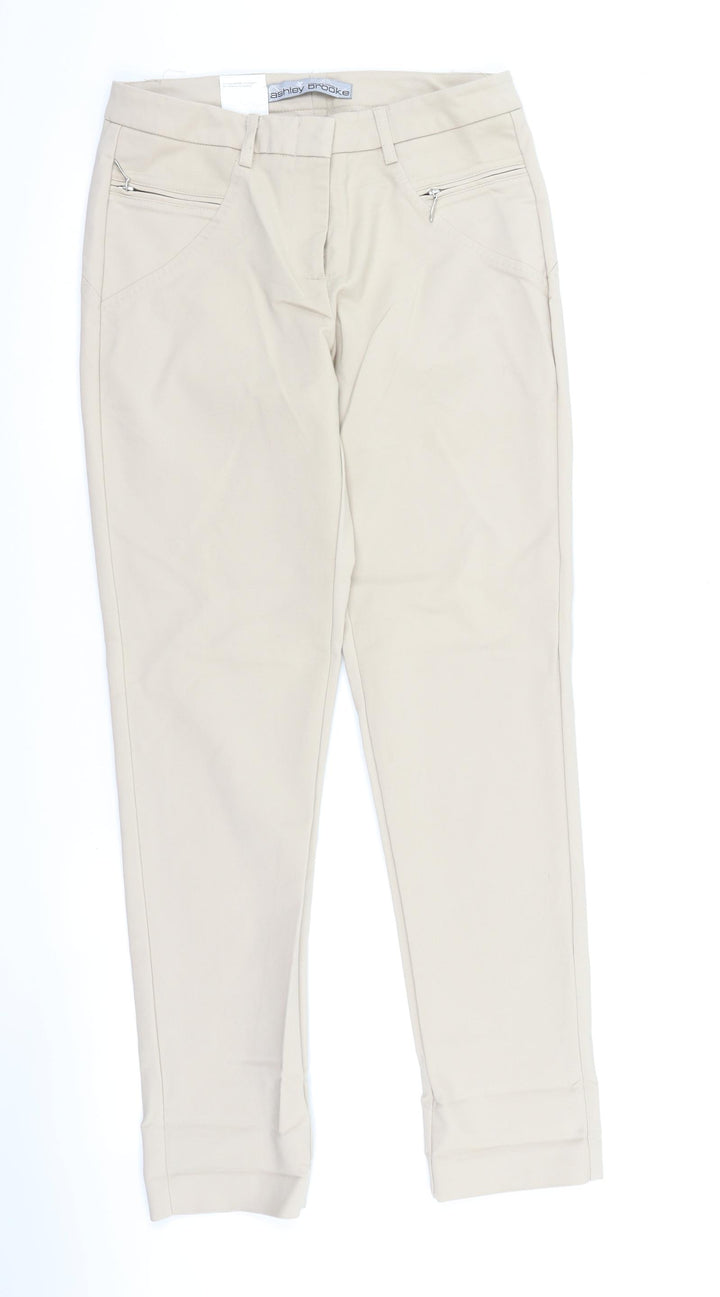 Ashley Brooke Womens Beige   Trousers  Size 8 L27 in