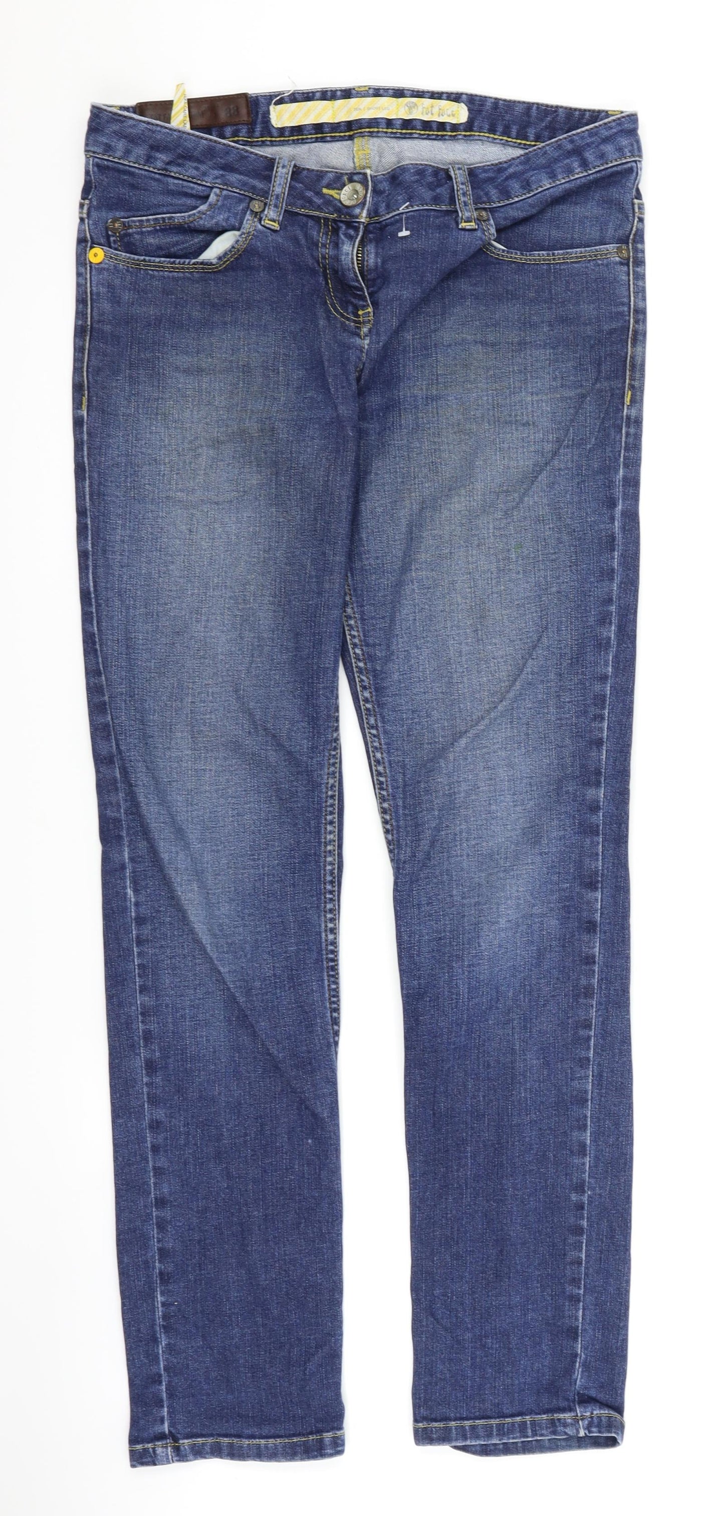 Fat Face Womens Blue  Denim Skinny Jeans Size 10 L28 in