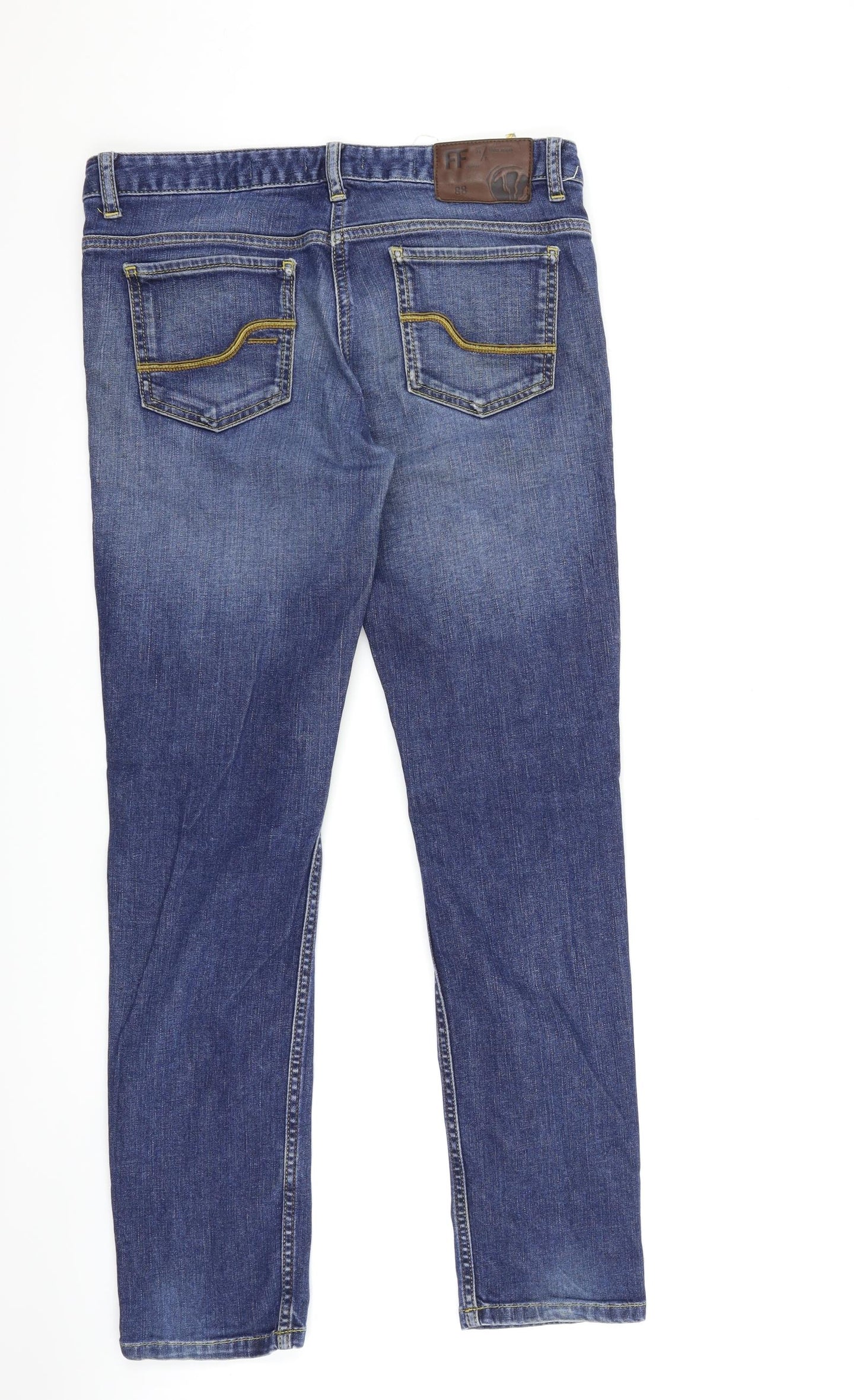 Fat Face Womens Blue  Denim Skinny Jeans Size 10 L28 in