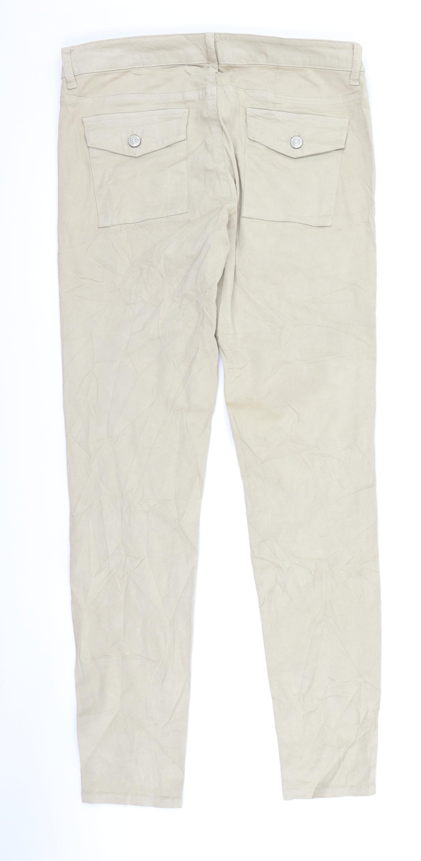 FB Sister Womens Beige   Chino Trousers Size M L27 in