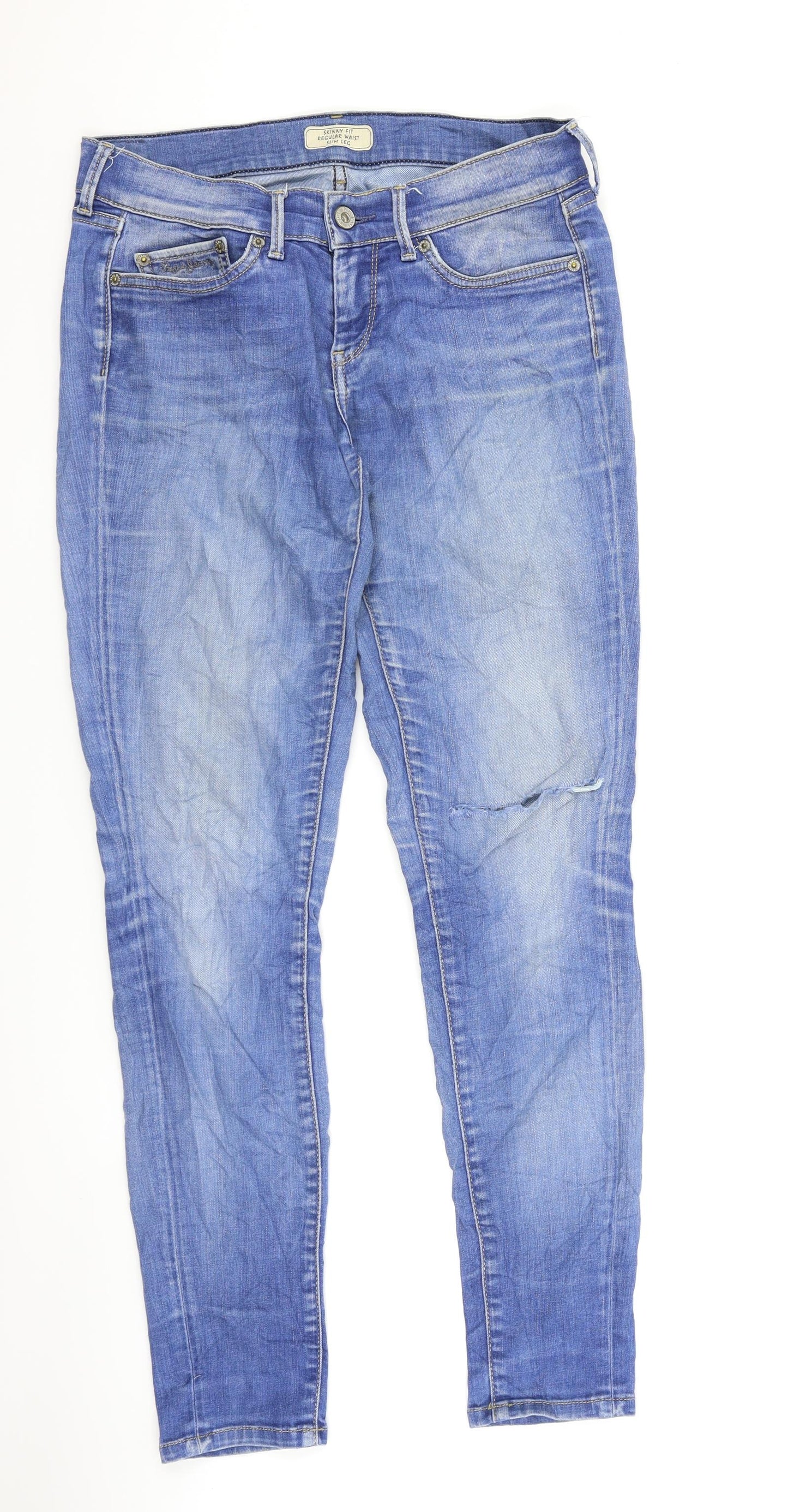 Pepe Jeans Womens Blue  Denim Skinny Jeans Size 28 in L30 in