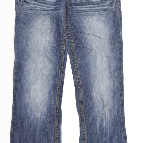 Colours of The World Womens Blue  Denim Bootcut Jeans Size 10 L28 in