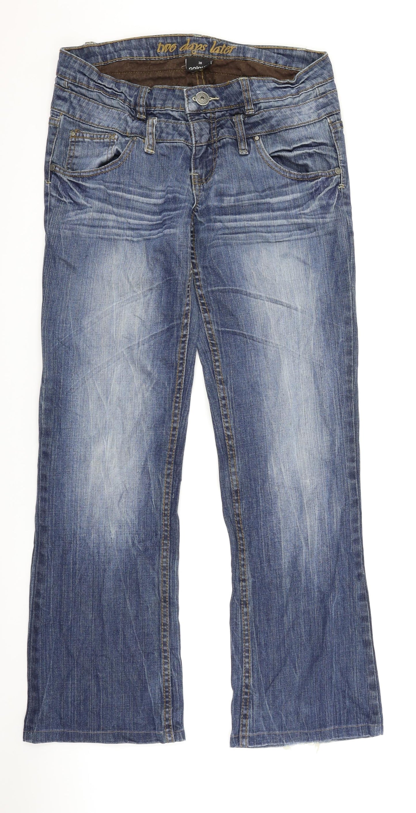 Colours of The World Womens Blue  Denim Bootcut Jeans Size 10 L28 in