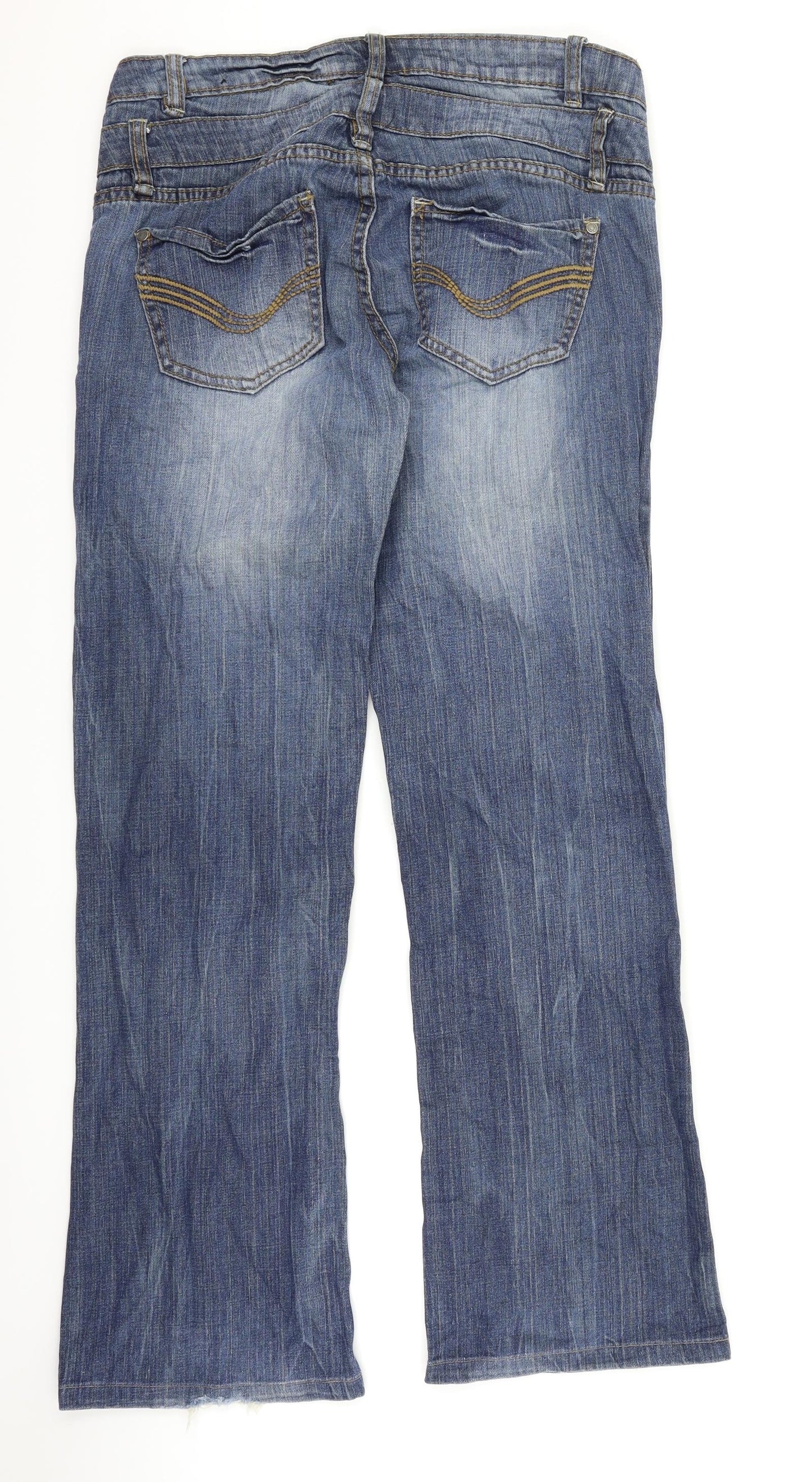 Colours of The World Womens Blue  Denim Bootcut Jeans Size 10 L28 in