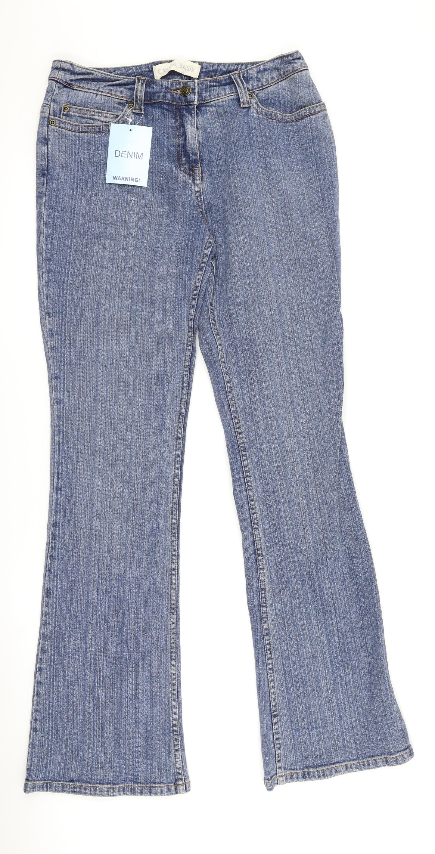 Casual Basix Womens Blue  Denim Bootcut Jeans Size 12 L31 in