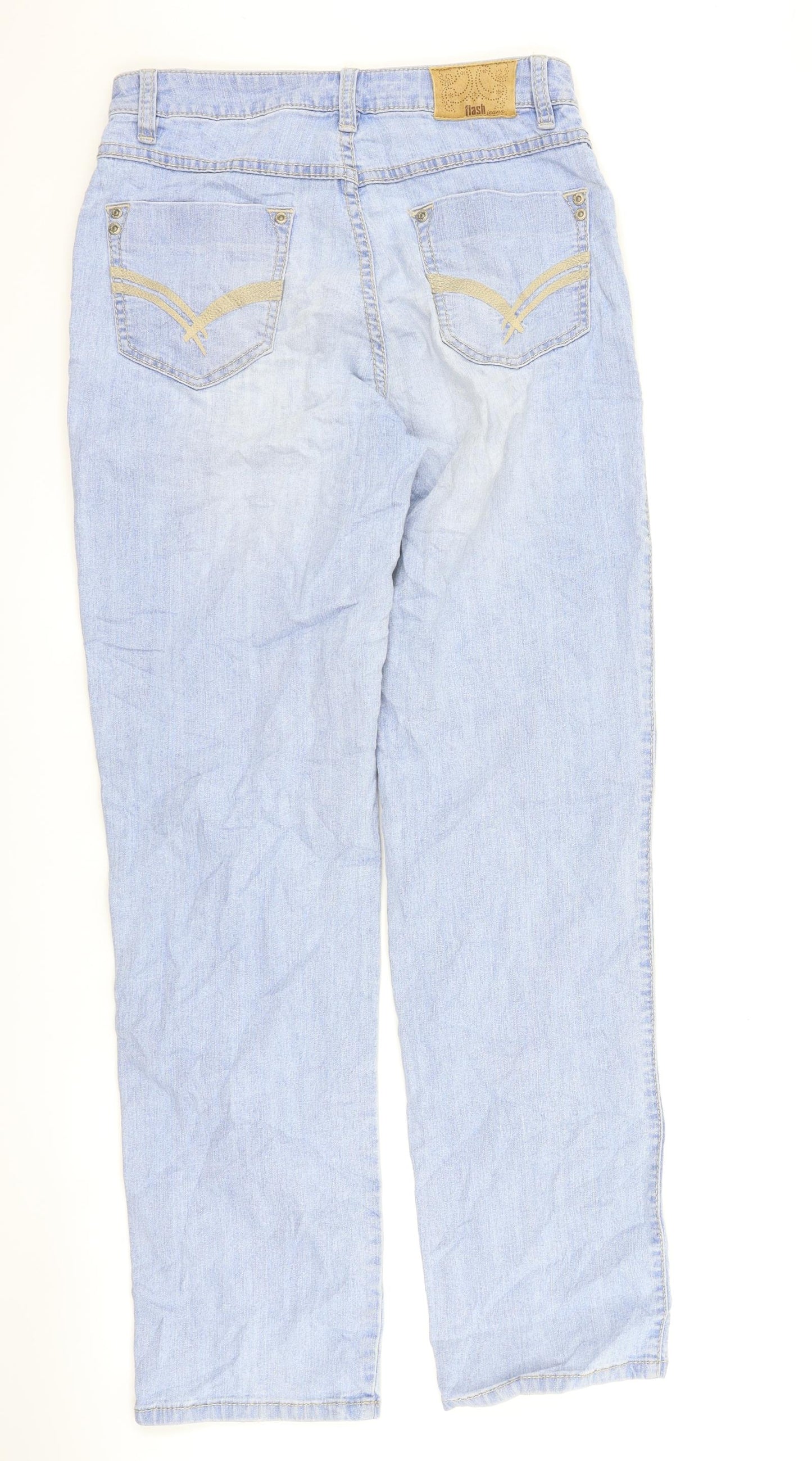 Flash jeans Womens Blue  Denim Straight Jeans Size 28 in L29 in