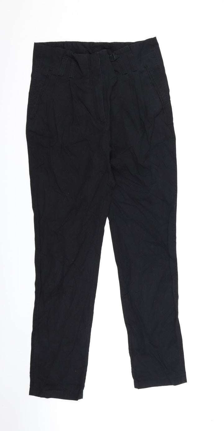 H&M Womens Black   Trousers  Size 8 L29 in - Paper Bag Waist