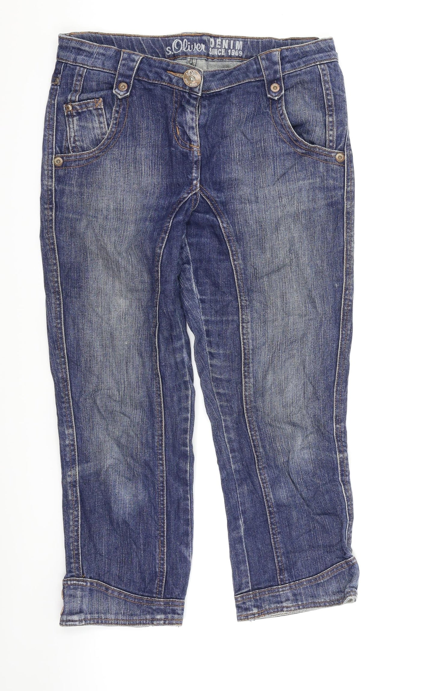 s.Oliver Womens Blue  Denim Cropped Jeans Size 30 in L23 in