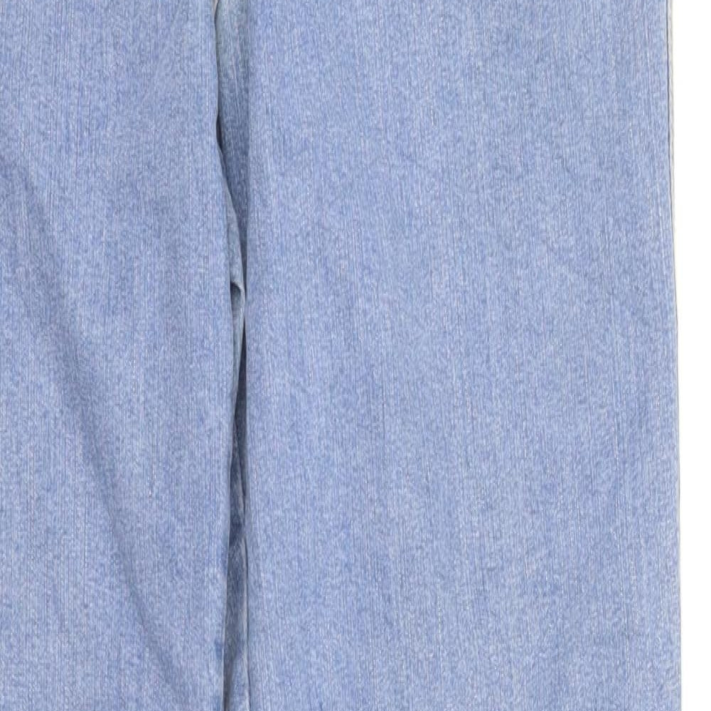 Preworn Womens Blue  Denim Straight Jeans Size 14 L32 in