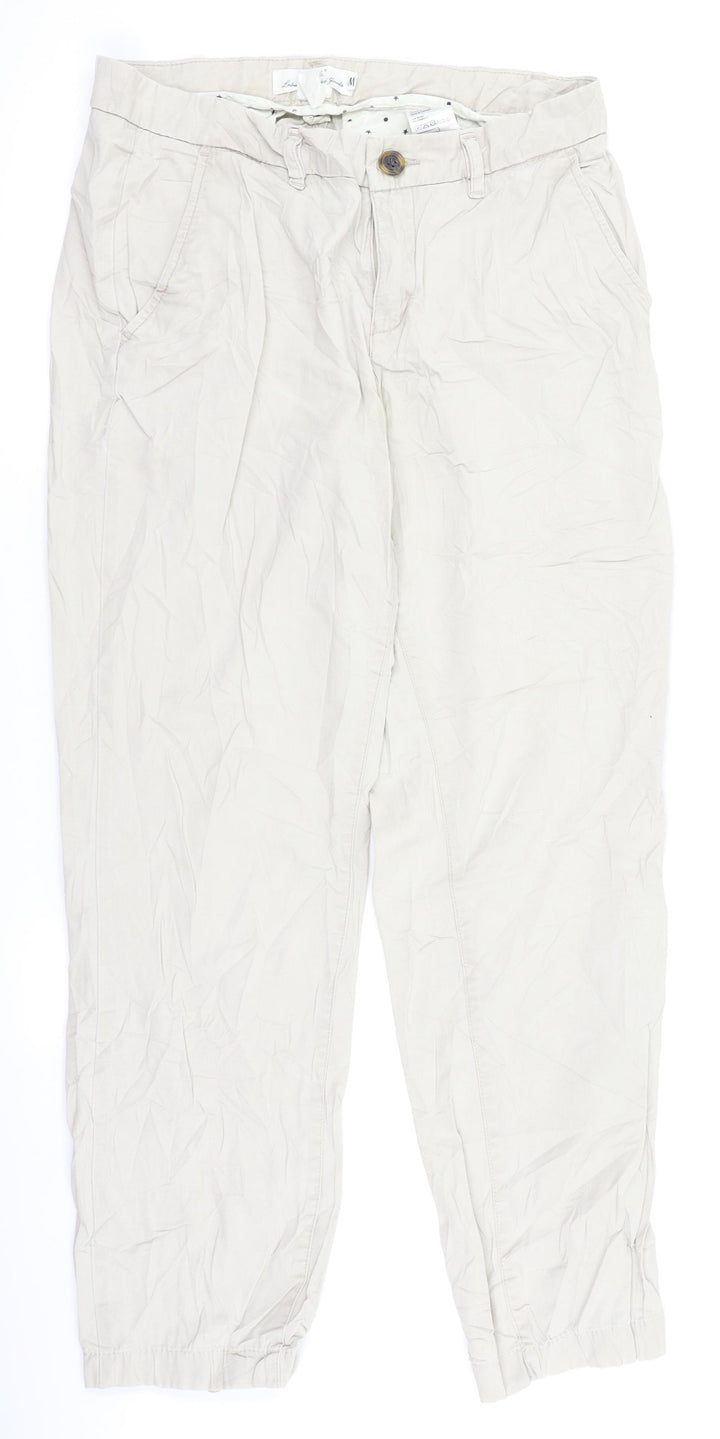 H&M Womens Beige   Chino Trousers Size 8 L26 in