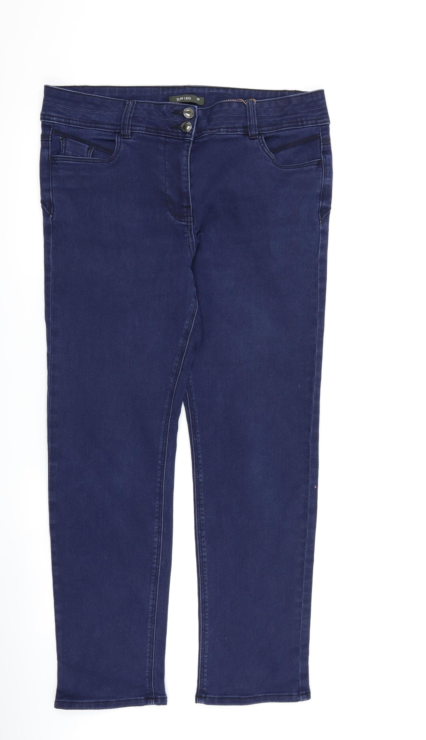 Bonmarché Womens Blue  Denim Skinny Jeans Size 16 L27 in