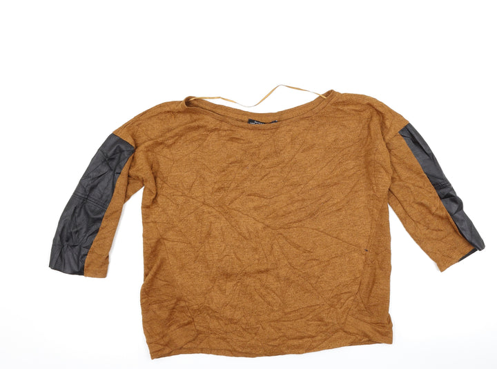 Bershka Womens Brown Pullover Jumper Size M