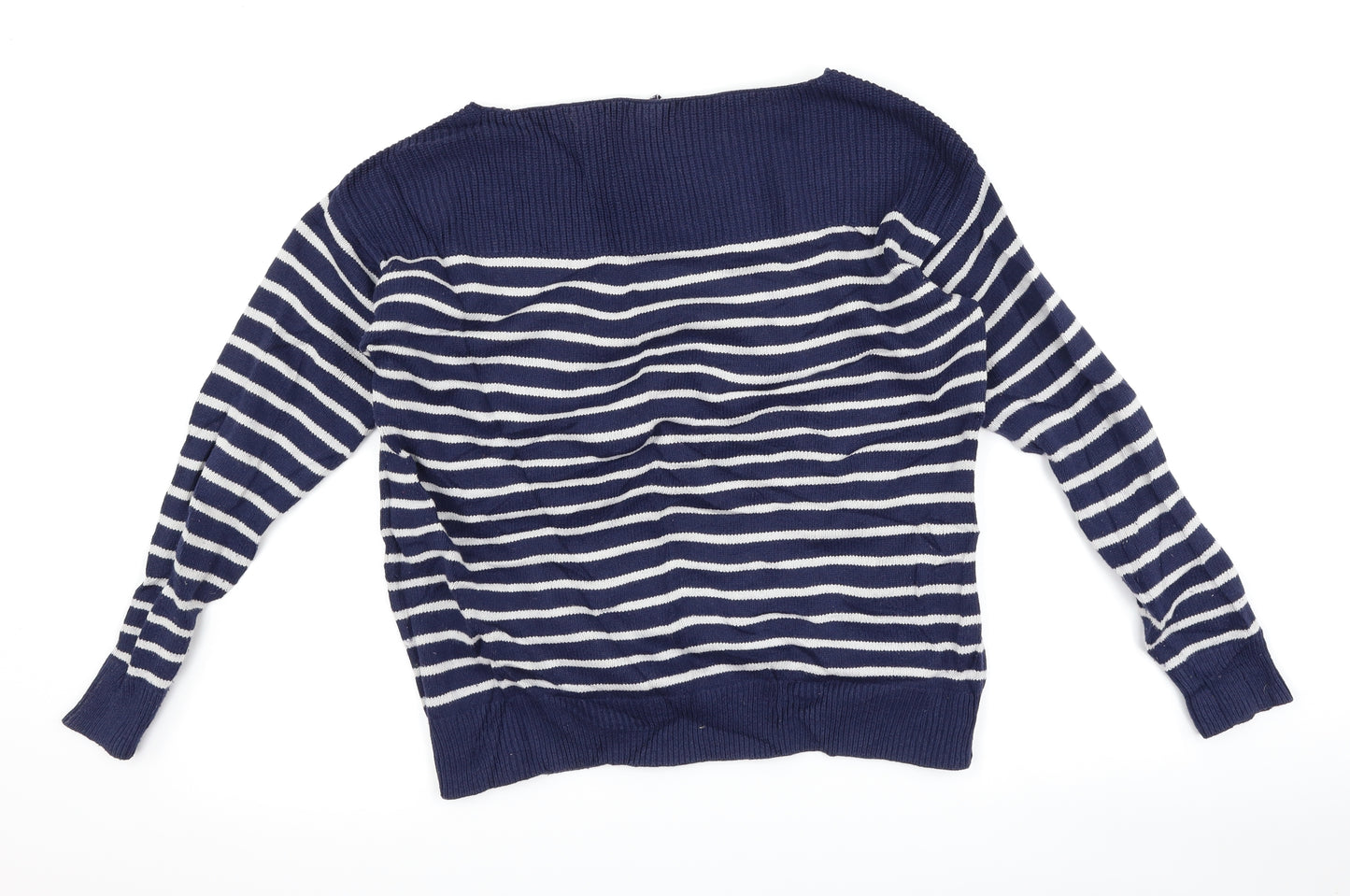 Gap Womens Blue Striped  Pullover Jumper Size M