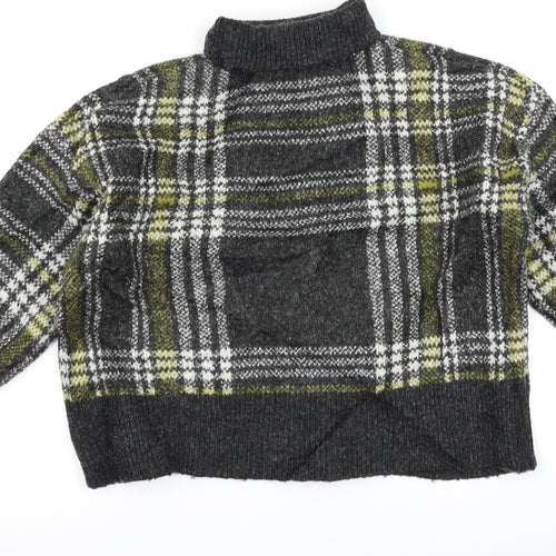 New Look Womens Grey Check  Pullover Jumper Size S
