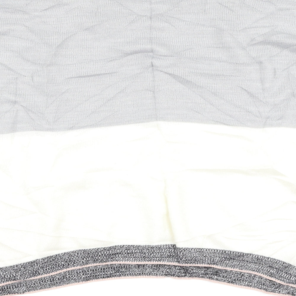 Per Una Womens Grey Striped  Pullover Jumper Size 20