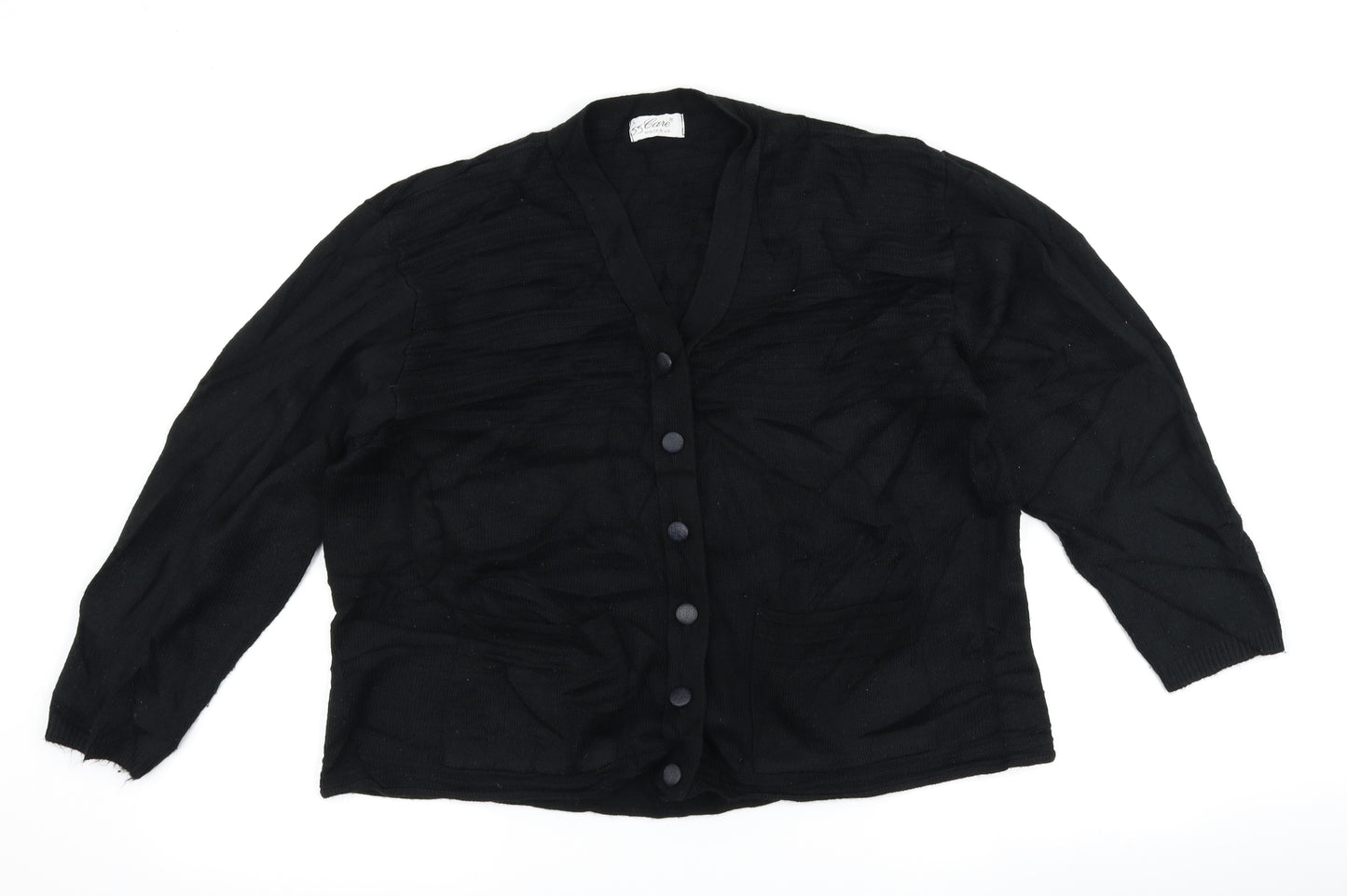 care Womens Black   Cardigan Jumper Size L