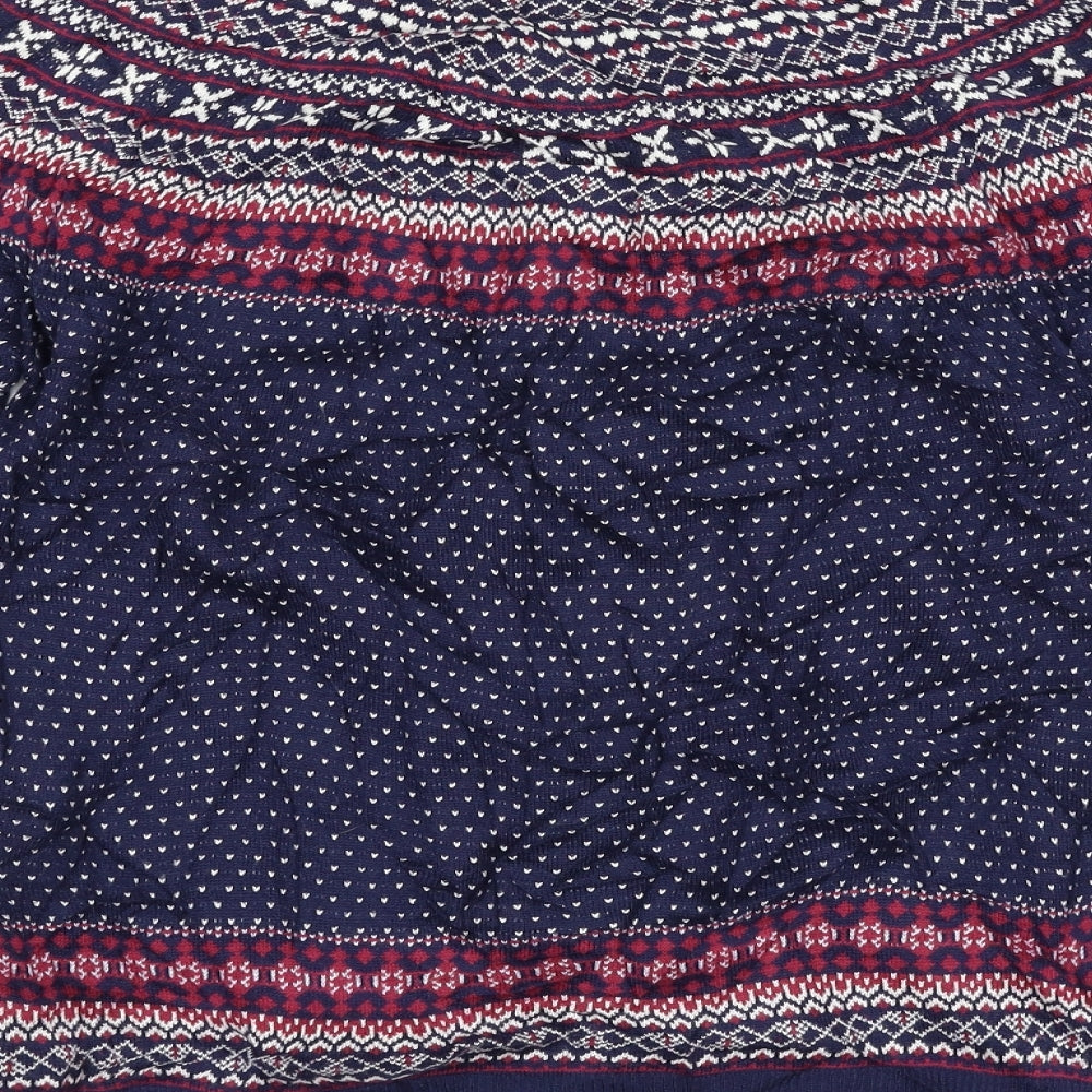 colin's Womens Blue Geometric  Pullover Jumper Size S  - Love heart print