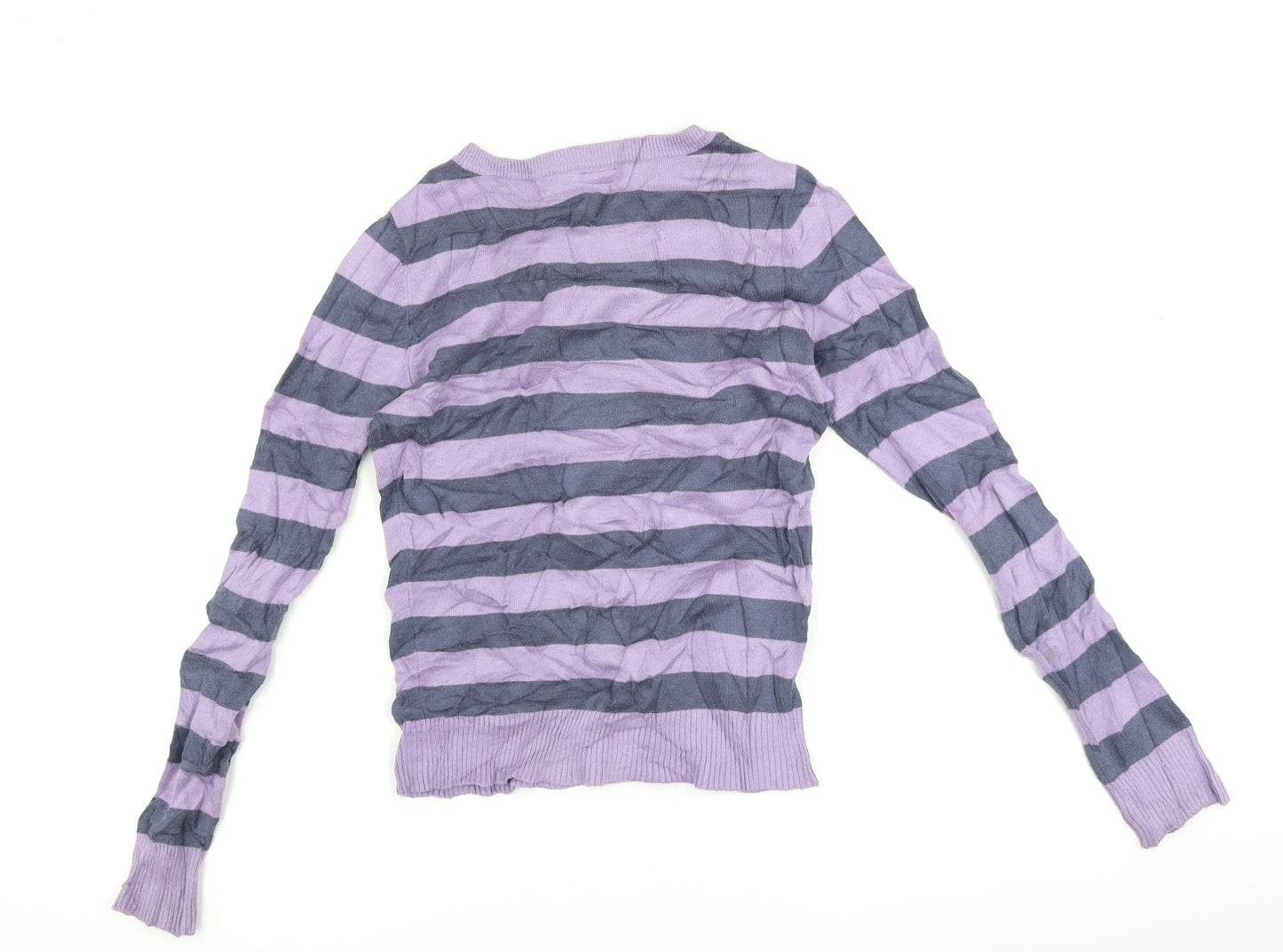 Atmosphere Womens Purple Striped  Pullover Jumper Size 8