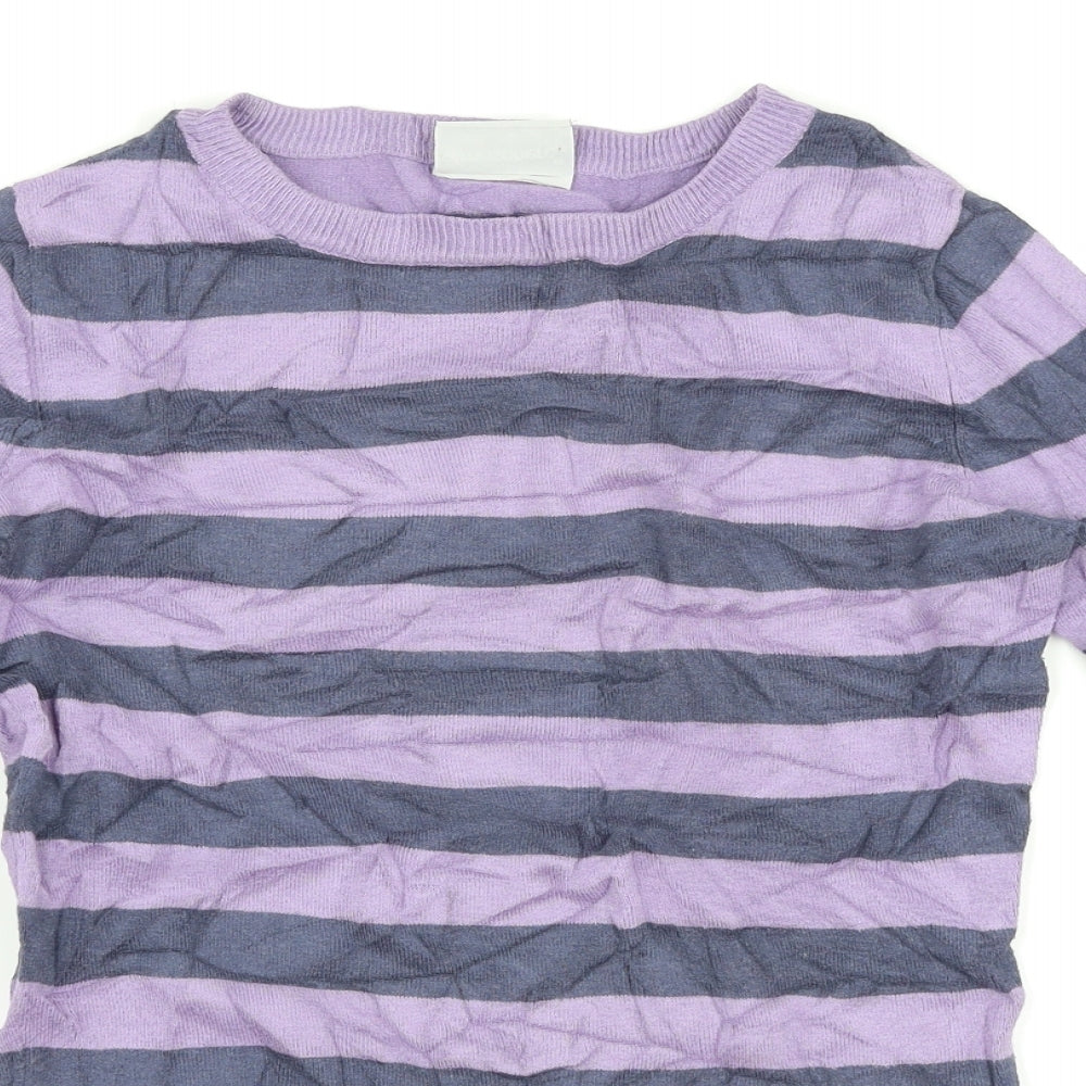 Atmosphere Womens Purple Striped  Pullover Jumper Size 8