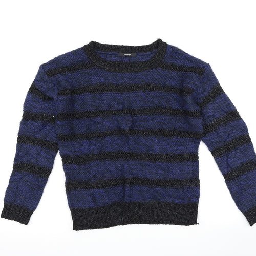 George Womens Blue Striped  Pullover Jumper Size 10