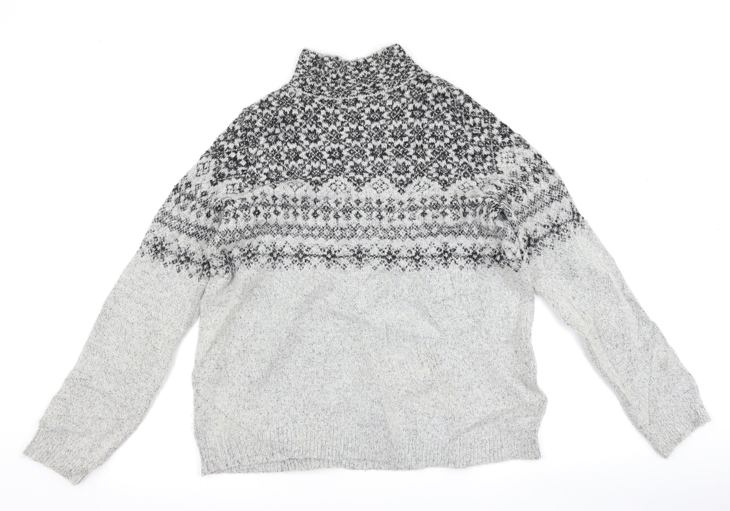 Debenhams Womens Grey Geometric  Pullover Jumper Size 14