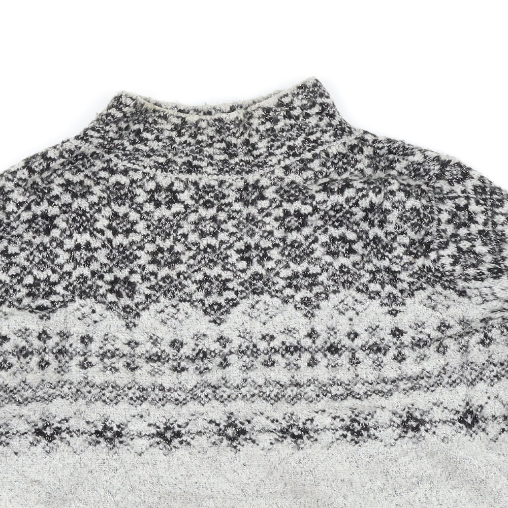 Debenhams Womens Grey Geometric  Pullover Jumper Size 14