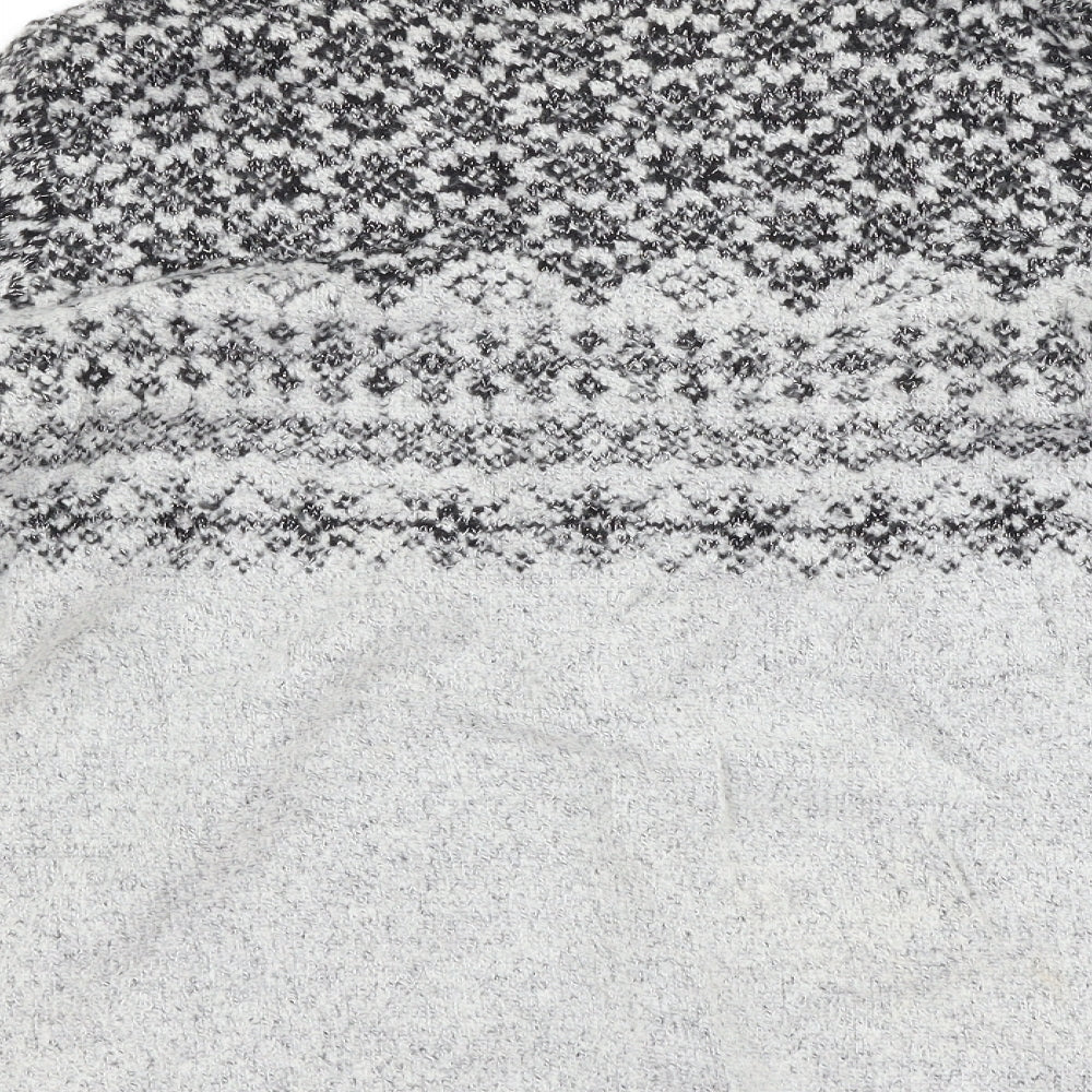 Debenhams Womens Grey Geometric  Pullover Jumper Size 14