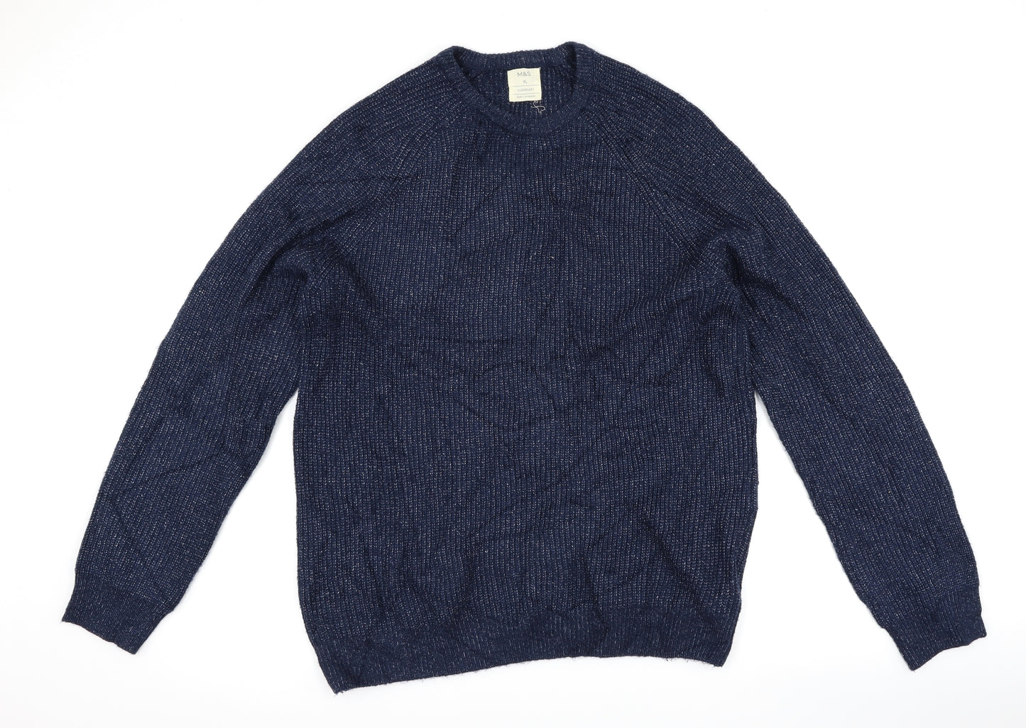 Marks and Spencer Mens Blue   Pullover Jumper Size XL  - Supersoft