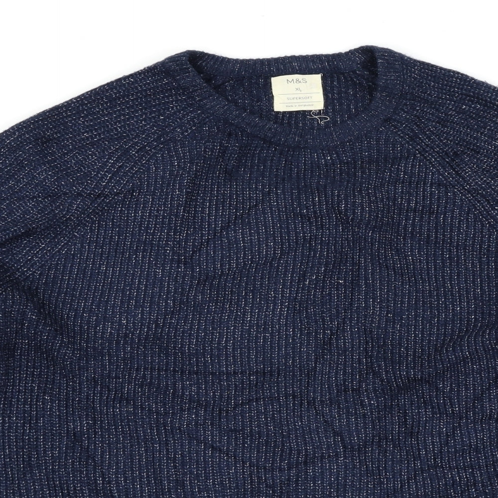 Marks and Spencer Mens Blue   Pullover Jumper Size XL  - Supersoft