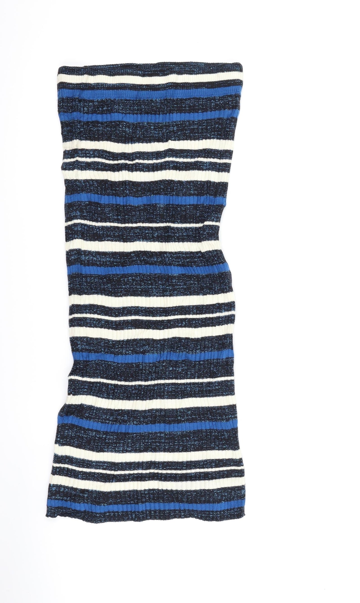 Marks and Spencer Womens Black Striped  Maxi Skirt Size 8