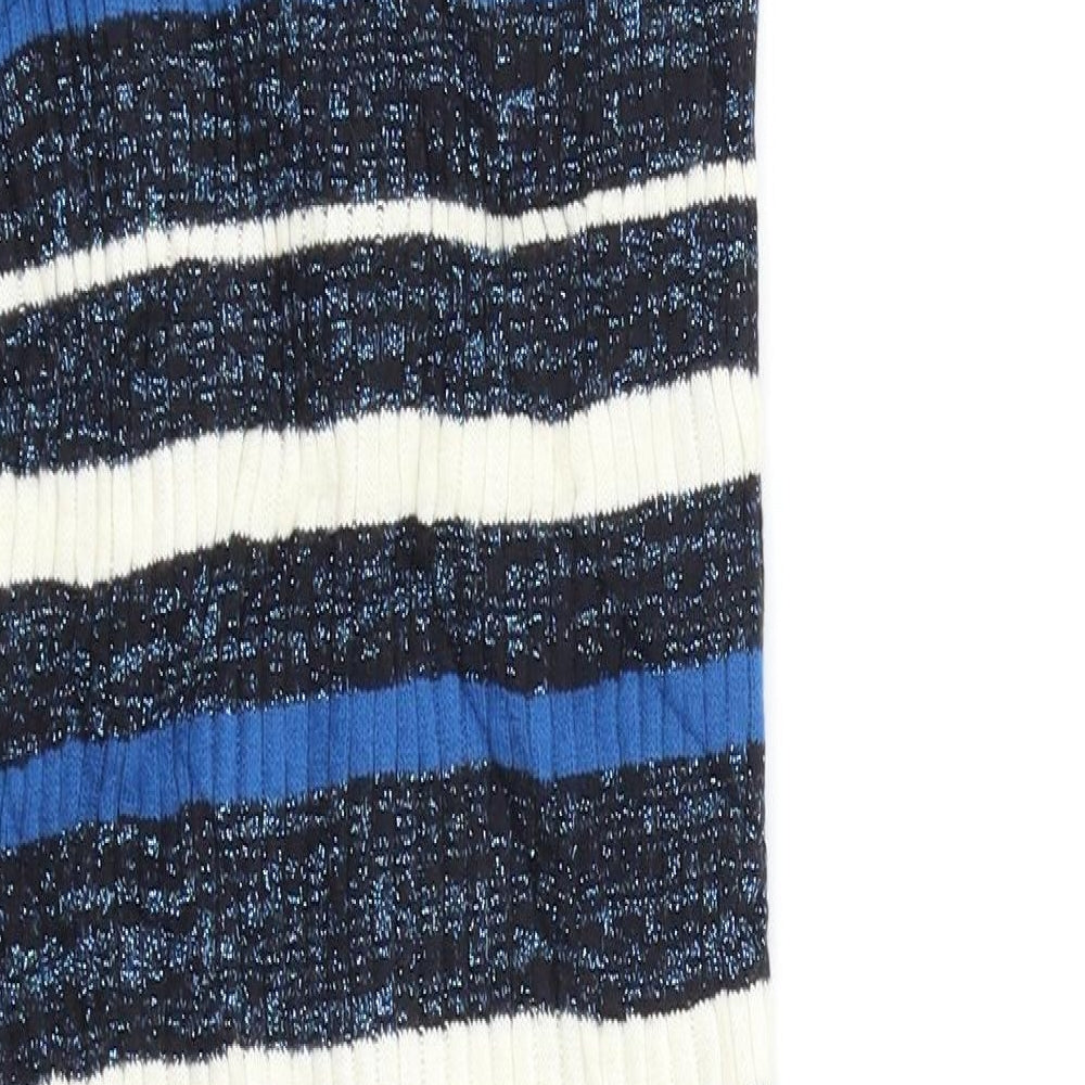 Marks and Spencer Womens Black Striped  Maxi Skirt Size 8