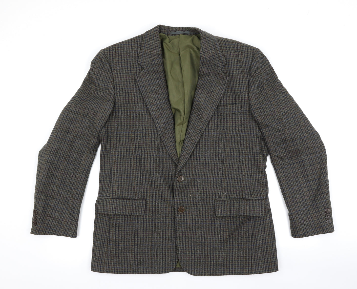 Four Seasons Mens Brown Houndstooth  Jacket Suit Jacket Size 42