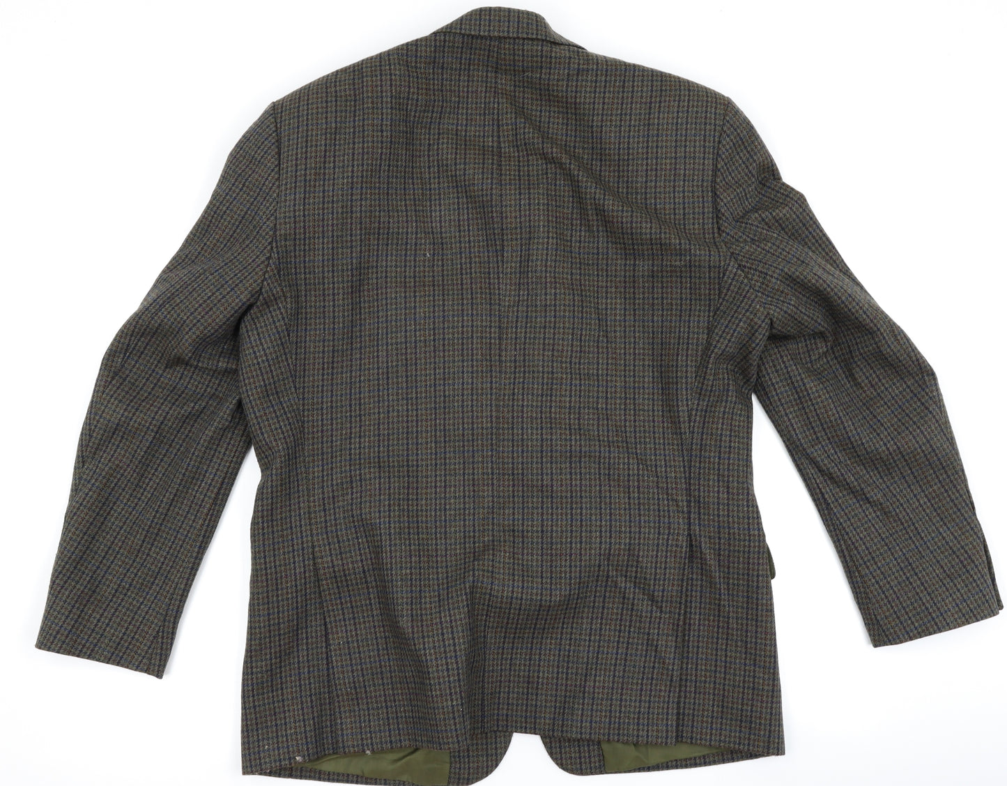 Four Seasons Mens Brown Houndstooth  Jacket Suit Jacket Size 42