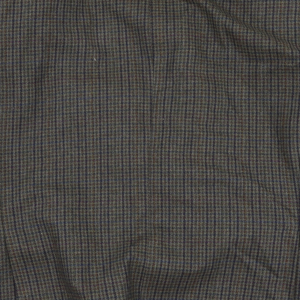 Four Seasons Mens Brown Houndstooth  Jacket Suit Jacket Size 42