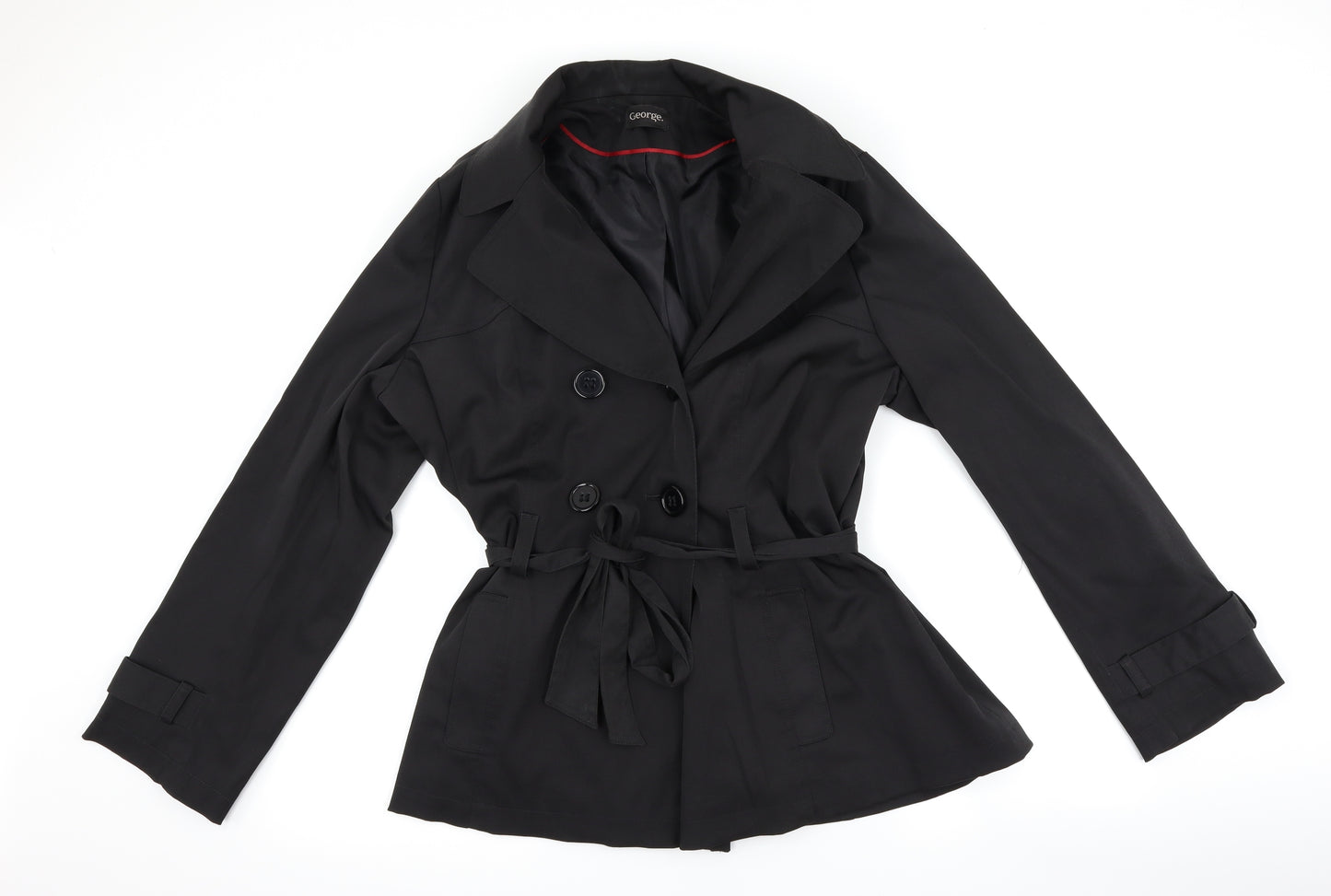 George Womens Black   Pea Coat Coat Size 20